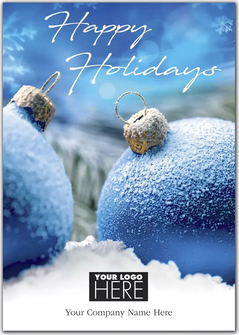 Stunning Sapphire Logo Card with a custom company logo printed on the front.