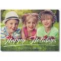 Say It with Style Holiday Photo Card template showing a custom area for a full-color company or staff photograph