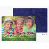 Back view of the Say It with Style Holiday Photo Card showing the custom printable area for extra branding or website URL