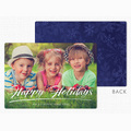 Back view of the Say It with Style Holiday Photo Card showing the custom printable area for extra branding or website URL