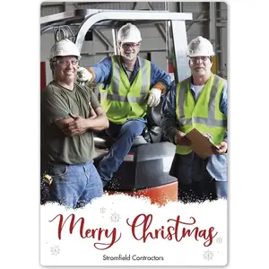 Just Like That Christmas Photo Card template showing the full-color area for custom picture printing