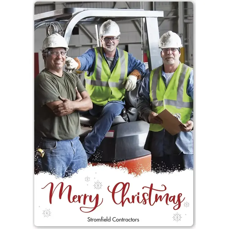 Just Like That Christmas Photo Card template showing the full-color area for custom picture printing