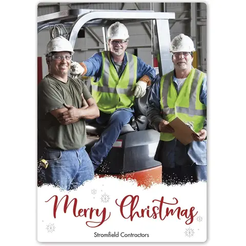 Just Like That Christmas Photo Card template showing the full-color area for custom picture printing