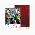 Full front and reverse side view of the Just Like That Christmas Photo Card with custom photo upload area