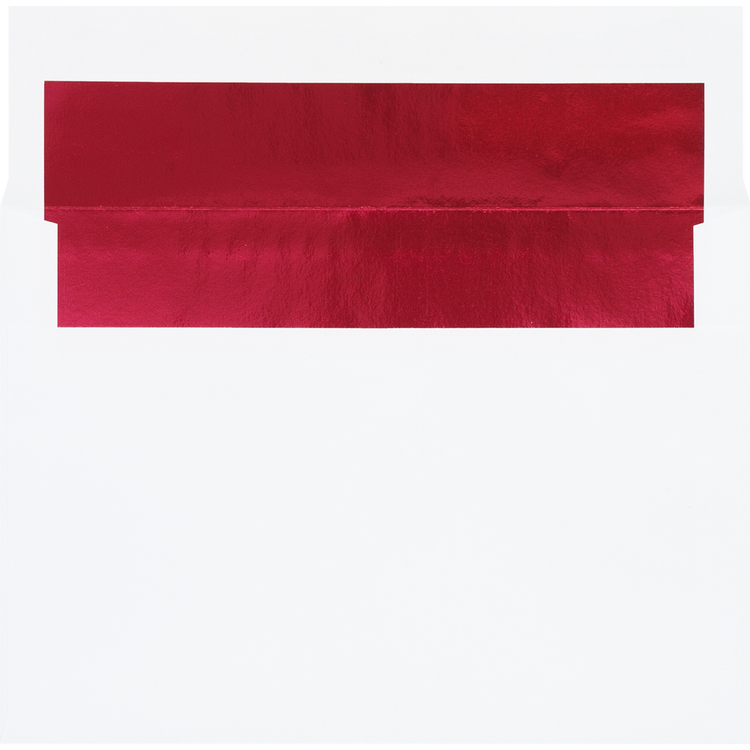 Premium red foil-lined envelopes included with the your Christmas Photo Card orders