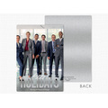 Full front and back view of the Happy Days Holiday Photo Card with continuous design and rounded corners
