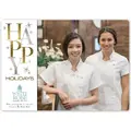 Holiday Photo Card - Stacked High template showing the custom photo and corporate logo upload areas
