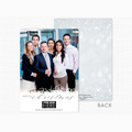 Full front and reverse side view of the Merry Kindness Christmas Photo Card with continuous design and rounded corners