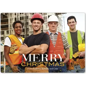 Sense of Sparkle Christmas Photo Card design template ready for a custom picture upload