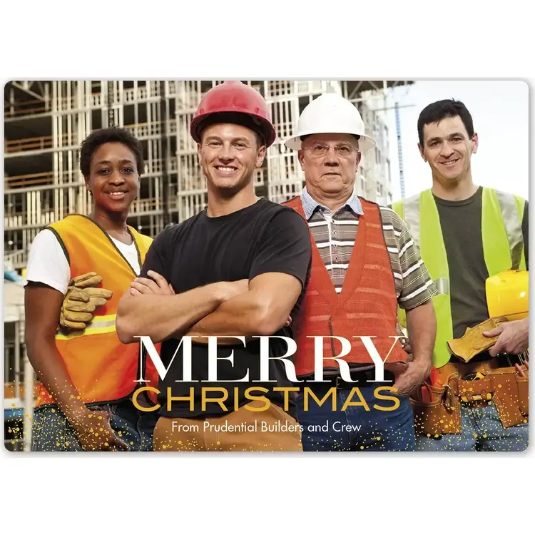 Sense of Sparkle Christmas Photo Card design template ready for a custom picture upload