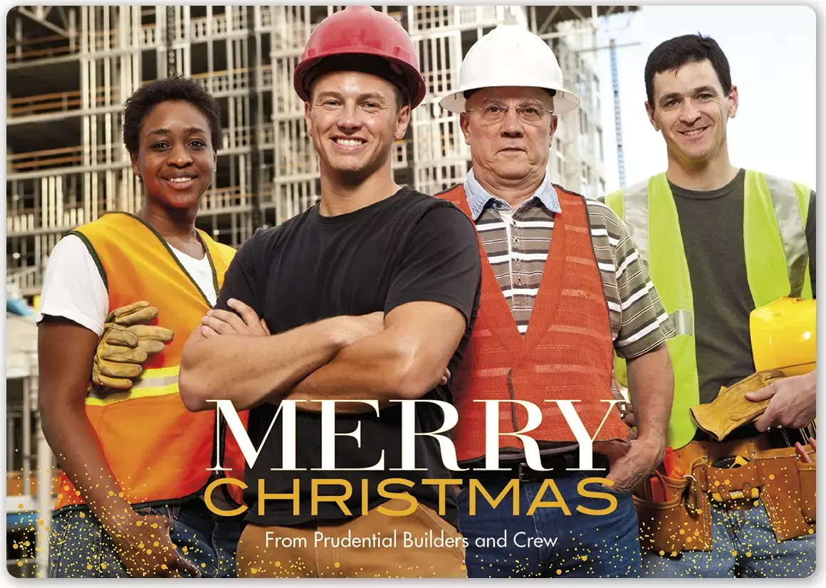 Sense of Sparkle Christmas Photo Card design template ready for a custom picture upload