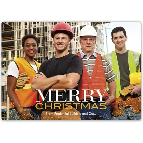 Sense of Sparkle Christmas Photo Card design template ready for a custom picture upload