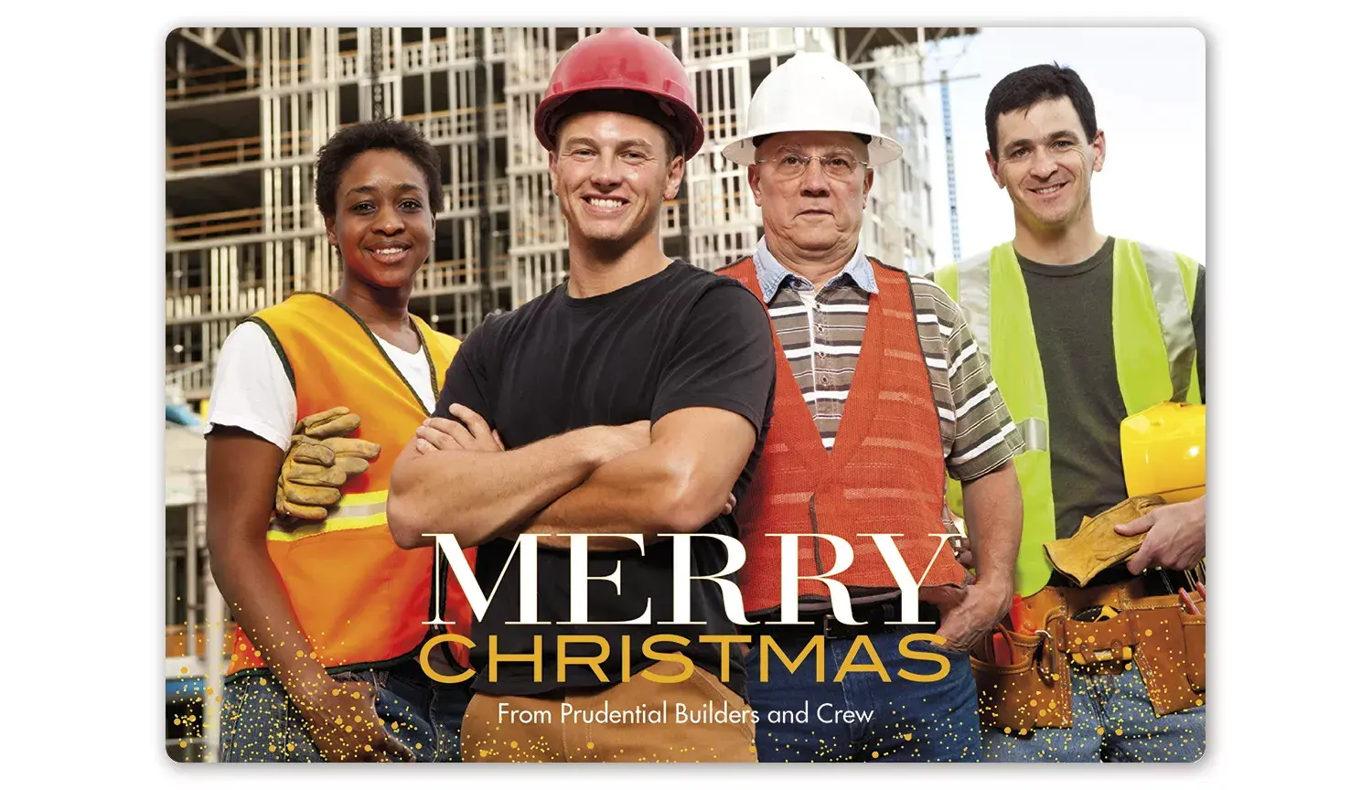 Sense of Sparkle Christmas Photo Card design template ready for a custom picture upload