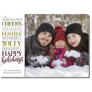 Holiday Photo Card - Beyond Expectations design template ready for a custom picture upload