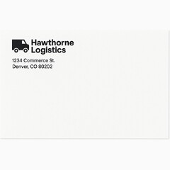Personalized 6" x 9" Mailing Envelope with a custom company logo and return address printed in 1-color ink.