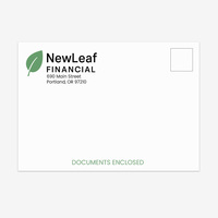 Custom 10 x 13 shipping envelope designed online with logo and return address