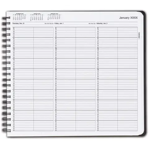 TimeScan 2 Columns Wirebound Appointment Book, 8:00 am to 6:00 pm, 10 Minute Intervals