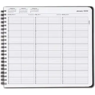 TimeScan 2 Columns Wirebound Appointment Book, 8:00 am to 6:00 pm, 10 Minute Intervals