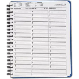 TimeScan 1-Column Appointment Book with 15-Minute Intervals