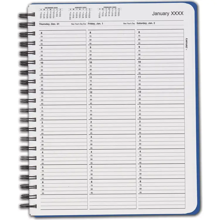 TimeScan 1-Column Appointment Book with 15-Minute Intervals