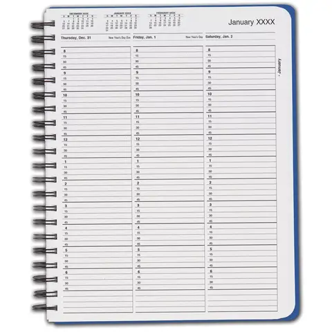 TimeScan 1-Column Appointment Book with 15-Minute Intervals