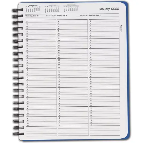 TimeScan 1-Column Appointment Book with 15-Minute Intervals
