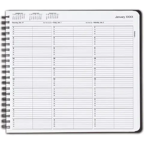 TimeScan 2-Column Wirebound Appointment Book - Open View 15-Minute Intervals