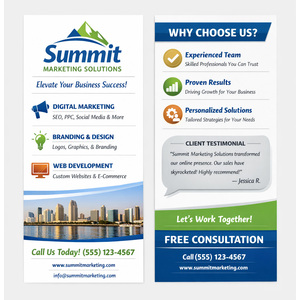 14pt 4x9 inch rack cards with a high-shine UV gloss finish for pool cleaning business