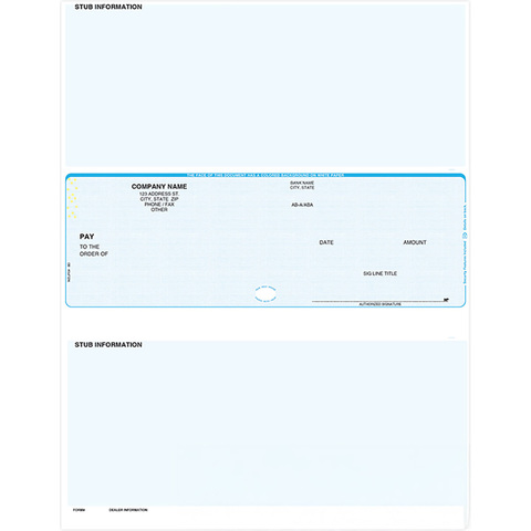 Sage compatible laser middle checks with hologram for your business