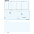 Sage compatible laser middle payroll checks with stubs on top and bottom