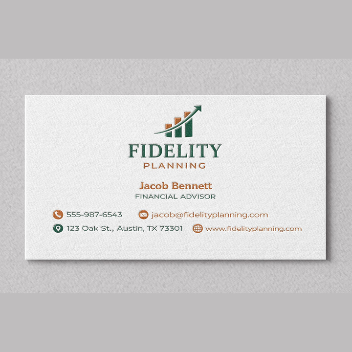 Premium Classic Crest business cards featuring professional 2 custom spot colors raised ink