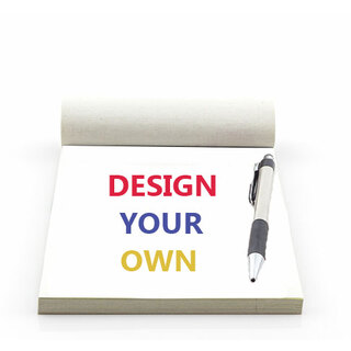 Custom 8.5x7 4-part carbonless book with full color logo and 4-color NCR paper