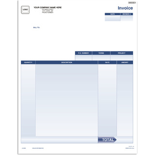 Customized QuickBooks compatible service invoices with sections for labor and materials