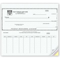 Business voucher check templates for manual or typewriter use