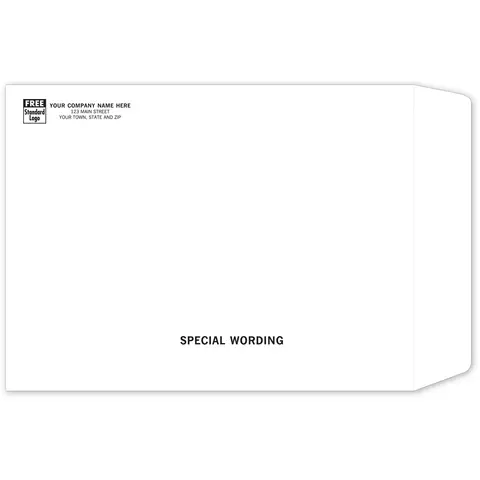 Custom Mailing Business Envelopes - Opens on Short Edge