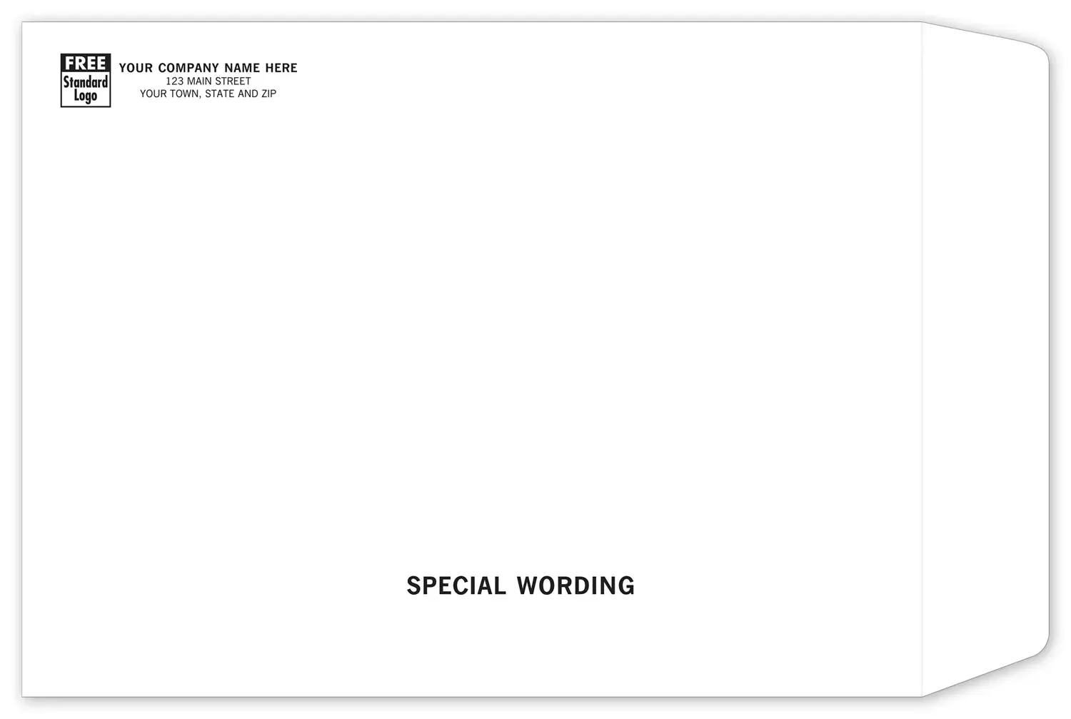 Custom Mailing Business Envelopes - Opens on Short Edge