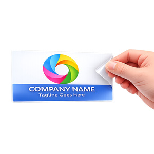A 5x3 rectangular window static cling oil with a custom business logo