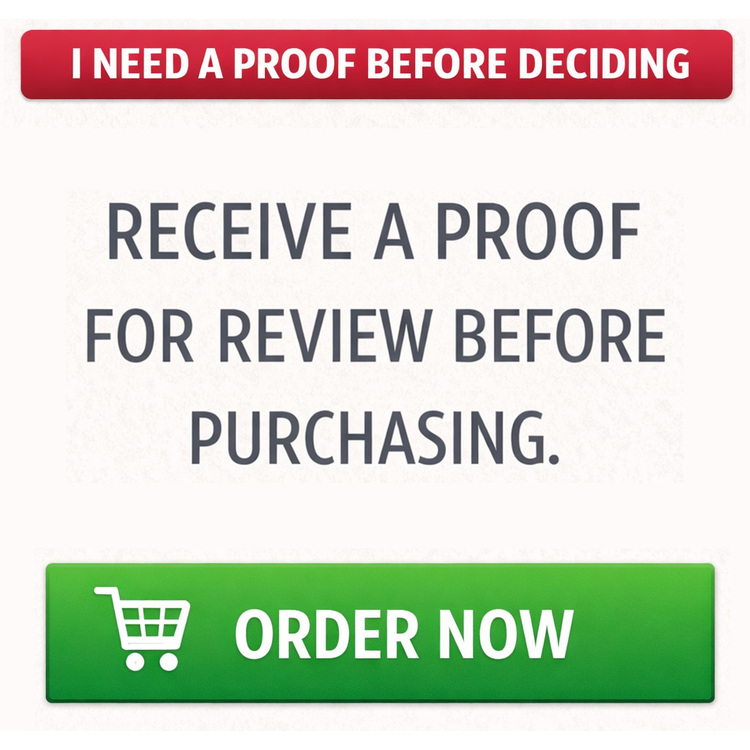 Digital proof for print order verification and artwork approval