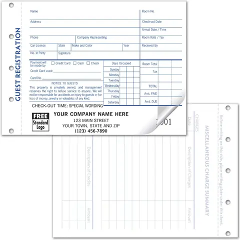 Guest Registration Forms - Carbonless