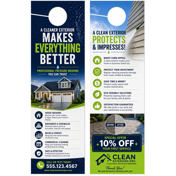 Design your door hangers online in minutes.