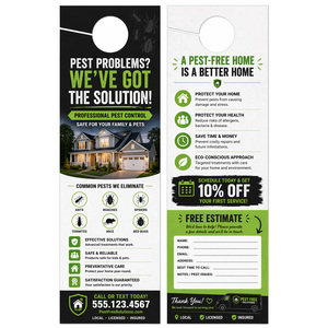 Design your door hangers online in minutes. Perfect for lawn mowing service companies.