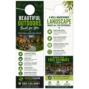 Design your plastic business door hangers online in minutes.