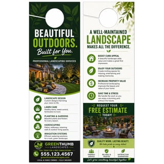 Design your plastic business door hangers online in minutes.