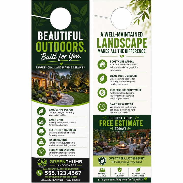 Design your plastic business door hangers online in minutes.