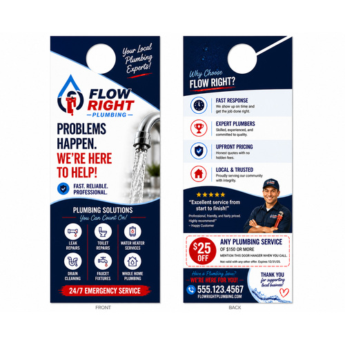 Design a two-sided door hanger online today.