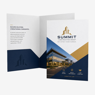 Custom printed business presentation folders