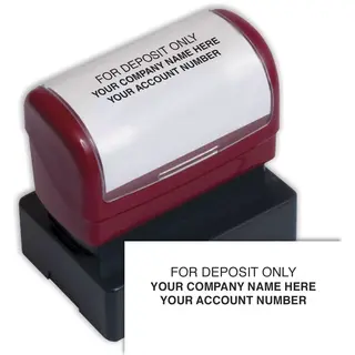 Custom Bank Endorsement Stamp - Pre-Inked - For Deposit Only