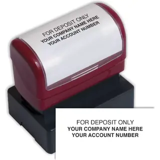 Custom Bank Endorsement Stamp - Pre-Inked - For Deposit Only