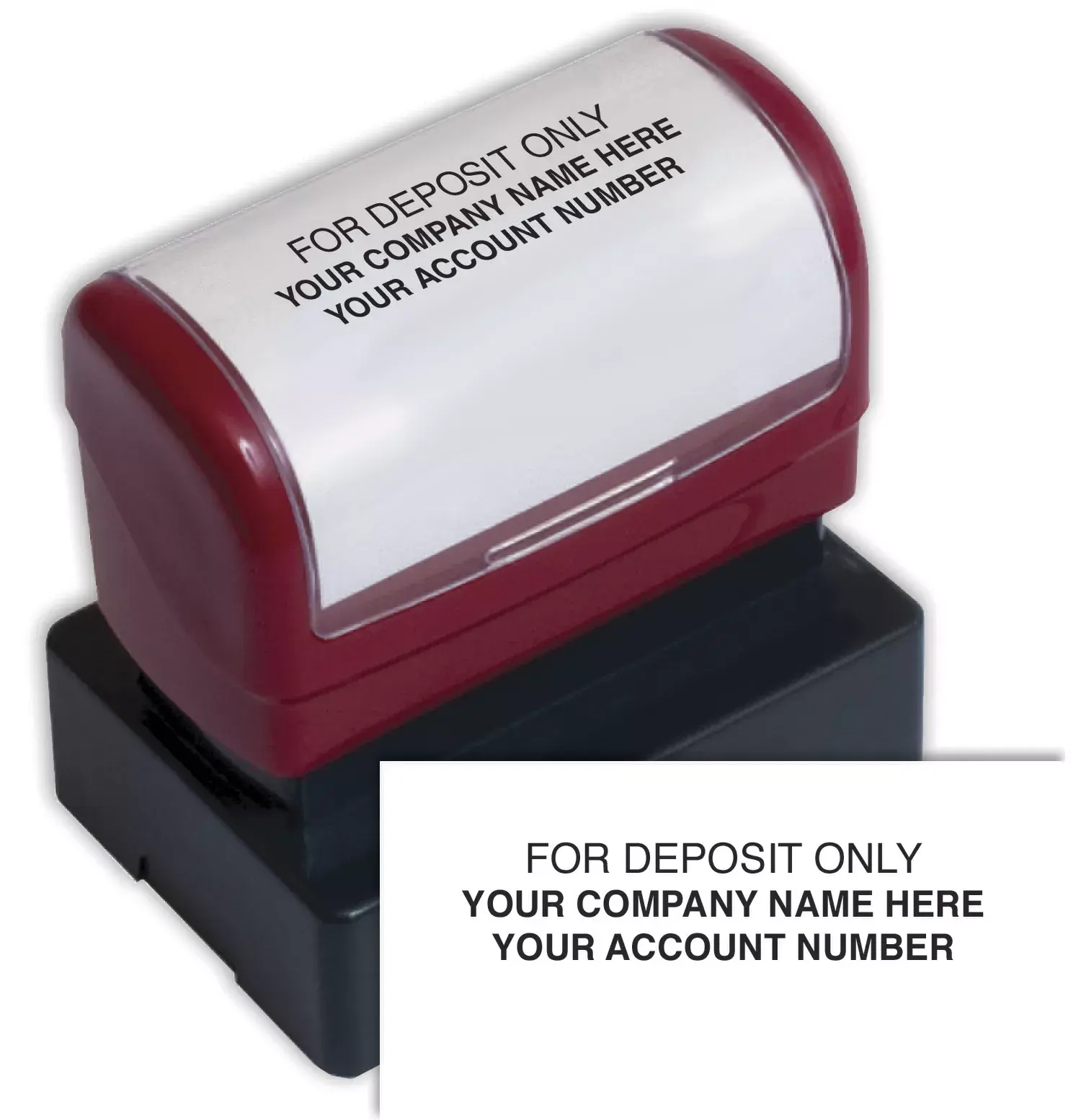 Custom Bank Endorsement Stamp - Pre-Inked - For Deposit Only