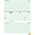 Sage compatible middle business checks with top and bottom voucher sections for payroll and accounts payable